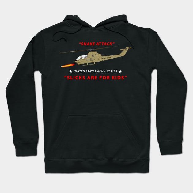 AH-1 Cobra - Snake Attack - Slicks are for Kids Hoodie by twix123844